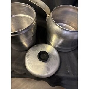 Comet Aluminum Camping Double Boiler Pot With Lid 1 Quart Made In USA